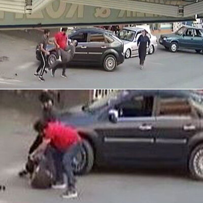 Telefonla konuşan motosikletliyi uyardı! Sonrası korkunç!