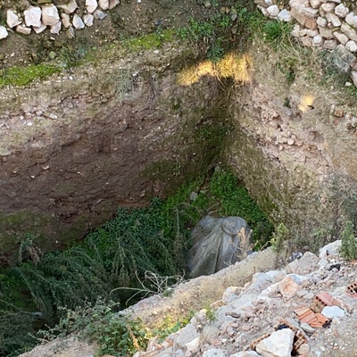 Bina yapılacak arsada bulundu... Üzeri kapatıldı