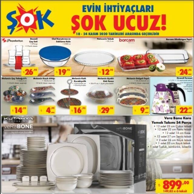 ŞOK 24 Kasım indirimli ürünler kataloğu