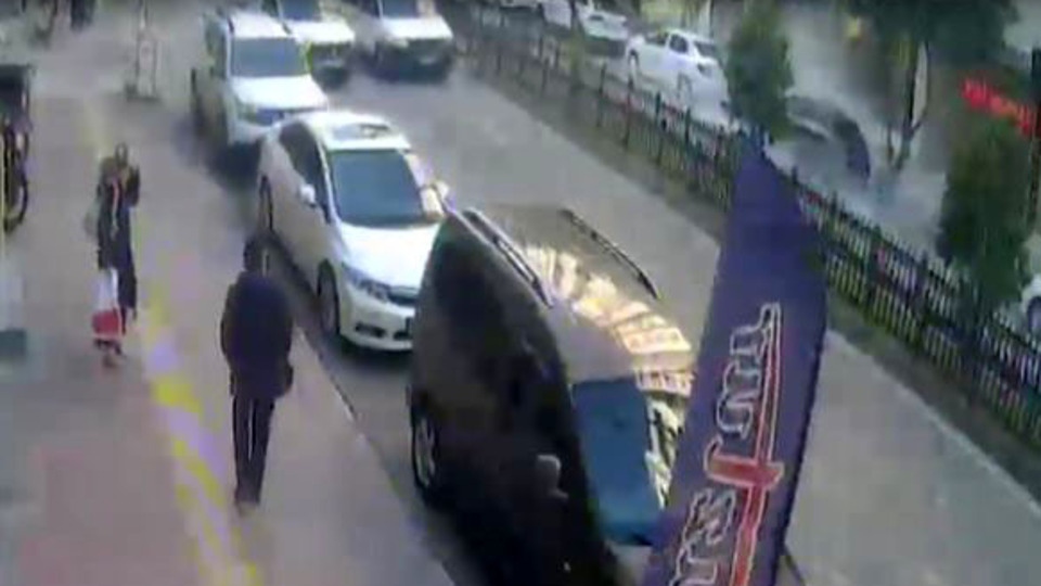 Samsun'da facia böyle teğet geçti!