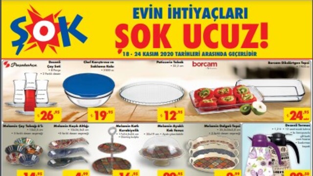 ŞOK 24 Kasım haftanın indirimli ürünleri