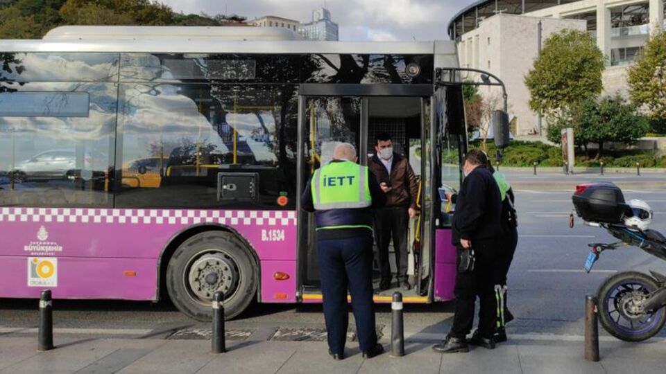 Temaslı otobüs şoförü seferde yakalandı!
