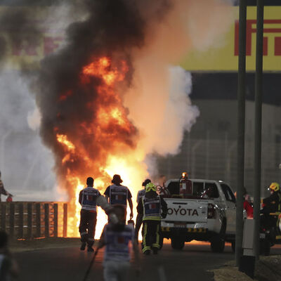 Romain Grosjean ölümden döndü!