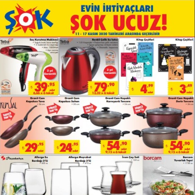ŞOK 30 Kasım indirimli ürünler kataloğu