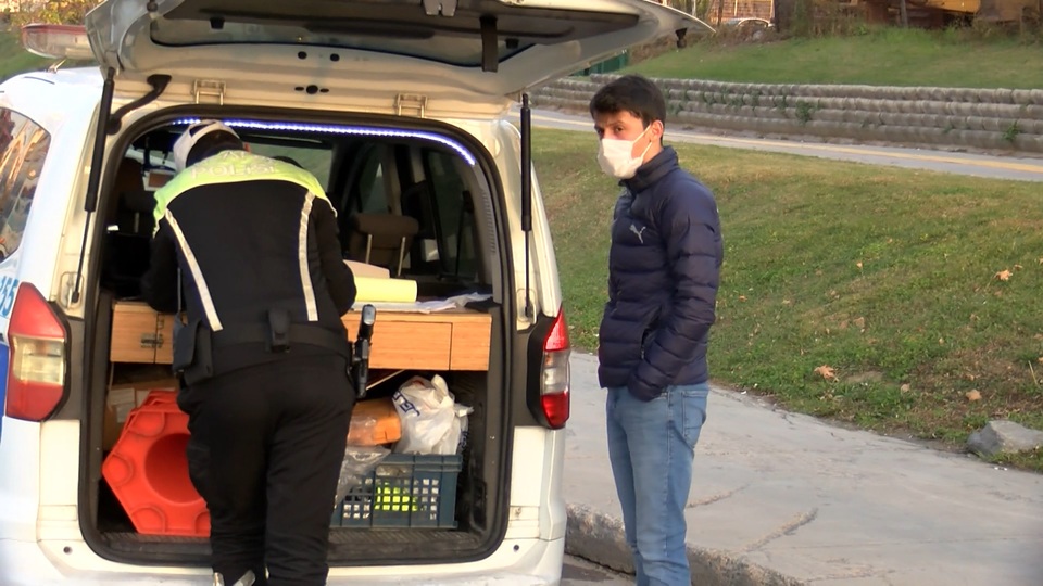 Karantina ihlali yapan şoföre para cezası