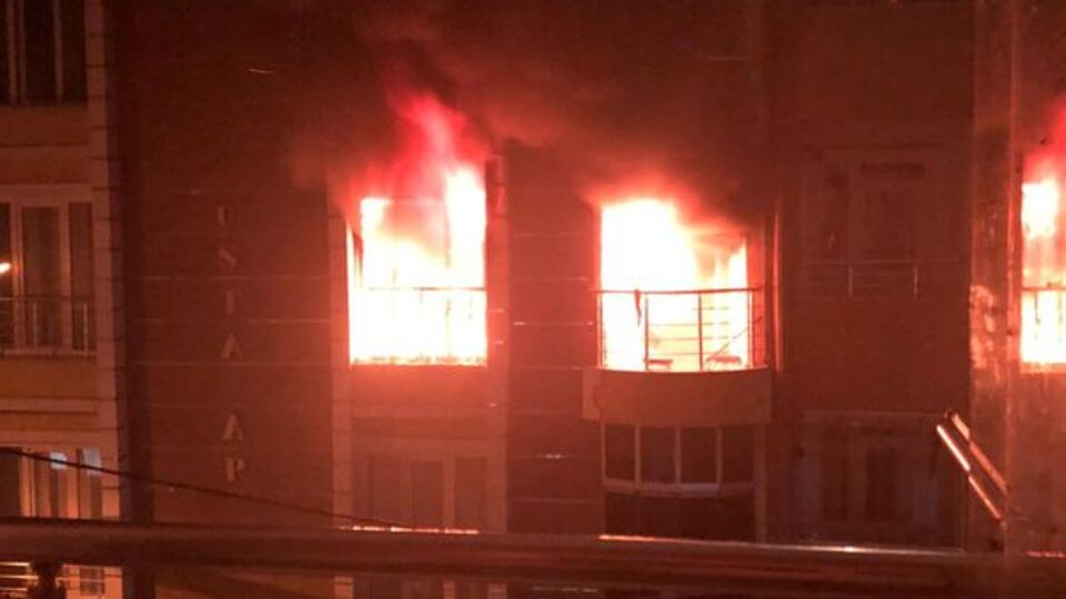 Dairede yangın ve patlama! 1 ağır yaralı