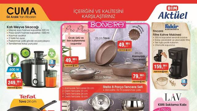 BİM 4 Aralık aktüel ürünler kataloğu