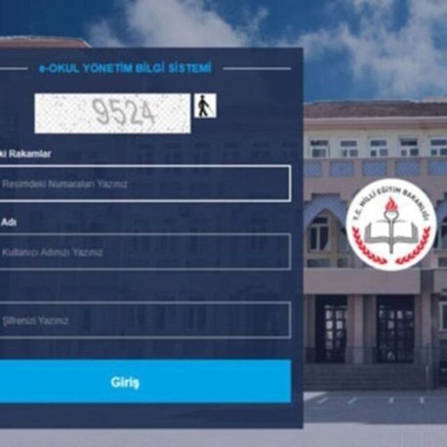 e-Okul giriş sayfası