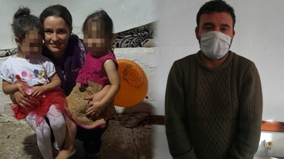 Eşini katledip ormanda saklanmış!