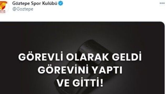 Göztepe'den hakem tepkisi!