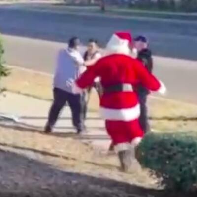 Noel Baba hırsızlara müdahale etti: O anlar kaydedildi!