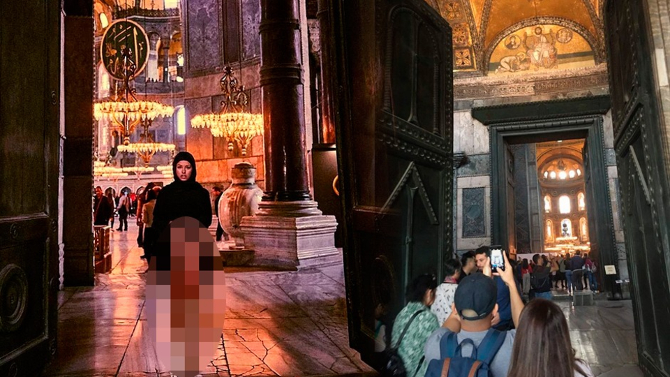 Ayasofya'daki hayasız fotoğraflara dava