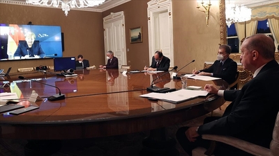 Erdoğan ile Merkel video konferansla görüştü