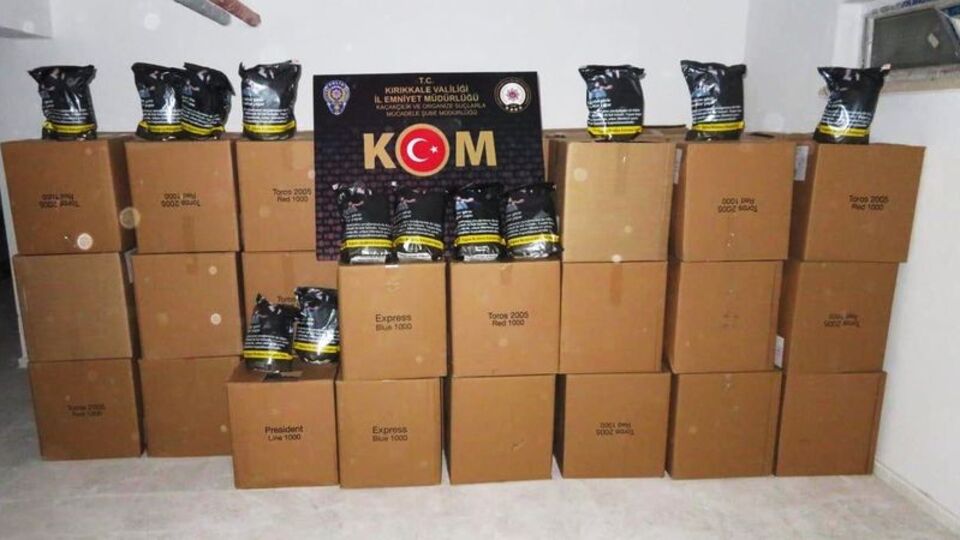 Kırıkkale'de 1 tonu aşkın kaçak tütün ele geçirildi