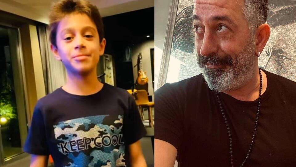 Baba-oğuldan eğlenceli paylaşım