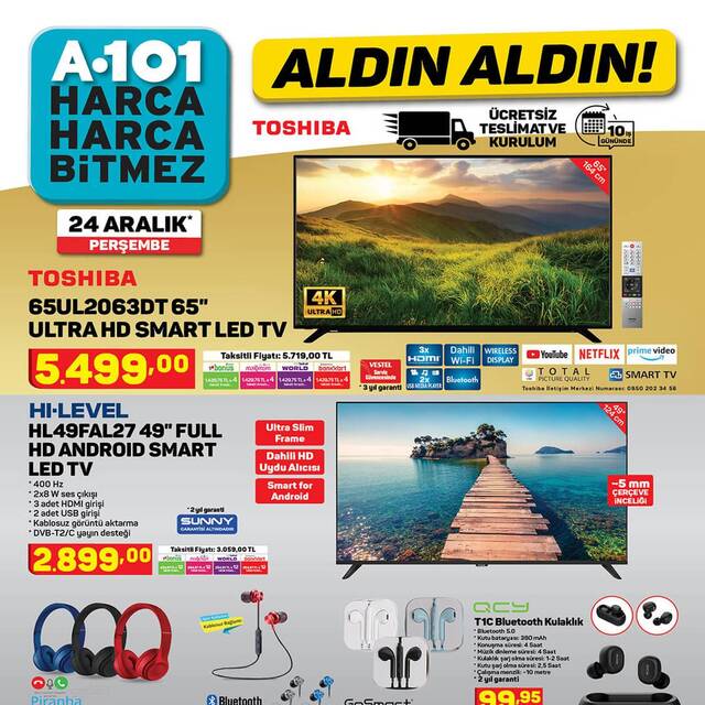 A101 24 Aralık aktüel ürünler kataloğu
