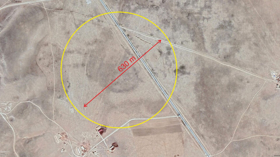 Korkutan tespit! Çapı 630 metre, üzerinden yol geçiyor