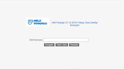Milli Piyango Yılbaşı çekiliş sonuçları 2020