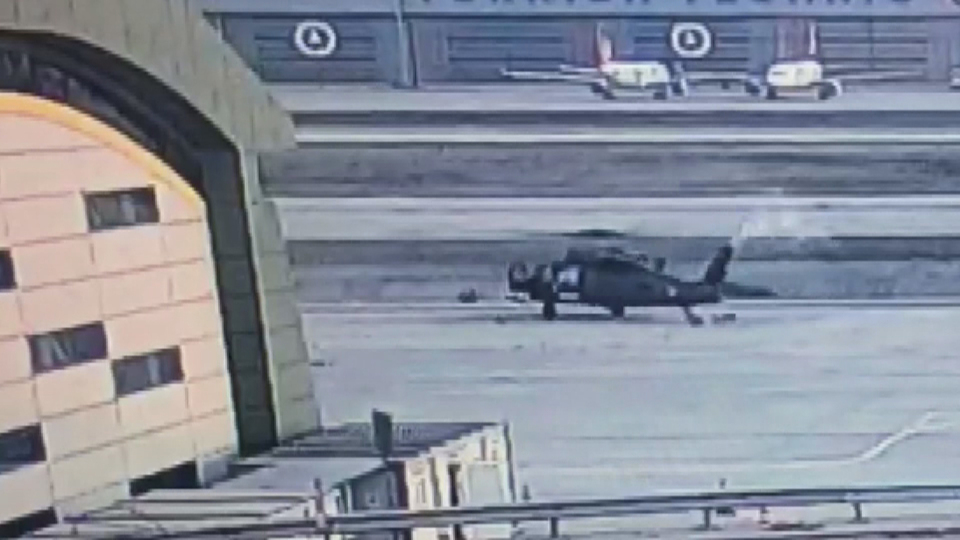 Sabiha Gökçen'deki helikopter kazası kamerada