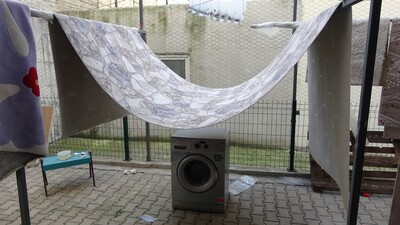 Kurumaya bırakılan halı hayatını kurtardı!