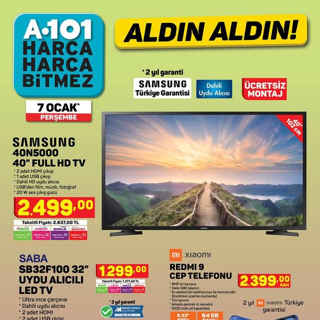 7 Ocak A101 aktüel ürünler kataloğu