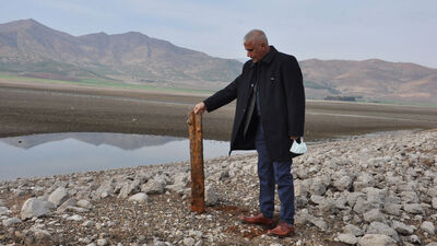 Sular çekilince göründü... Vatandaşlar şaşkınlık yaşadı