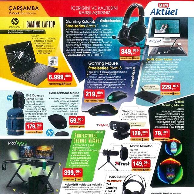 BİM 13 Ocak aktüel ürünler listesi
