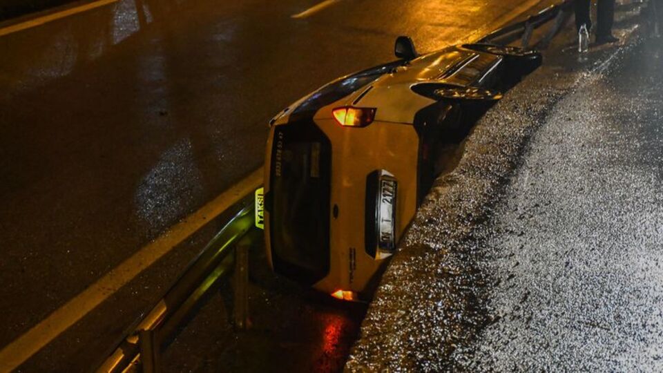 Ticari taksi virajı alamayınca!