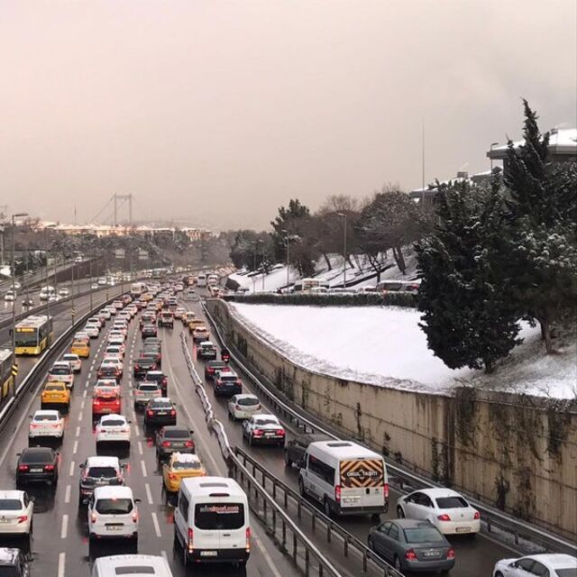 İstanbul'da kar trafiği! Yüzde 72'ye çıktı!