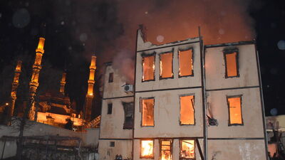 Edirne'nin tarihi müftülük binasında yangın