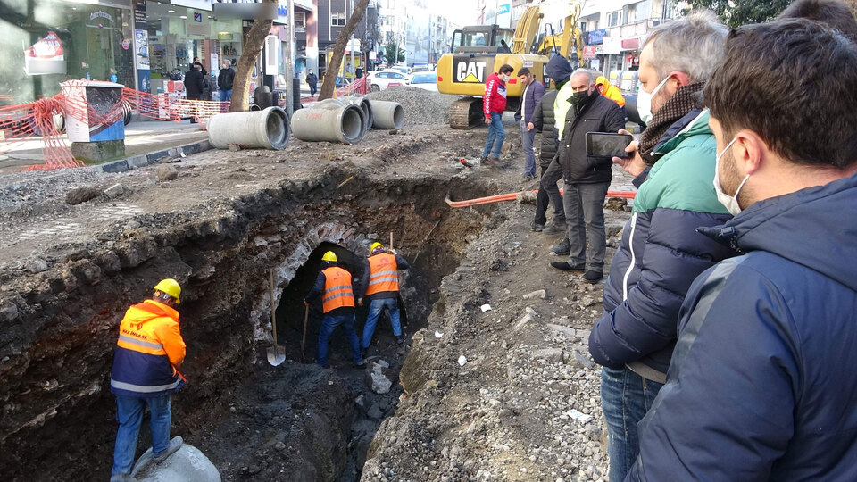 Altyapı çalışmasında rastlandı... İnceleme başlatıldı