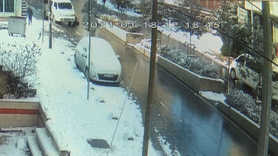 Minibüs kaydı, canını hiçe saydı