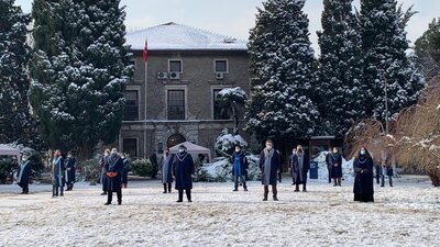 Boğaziçi'nde Melih Bulu protestosu