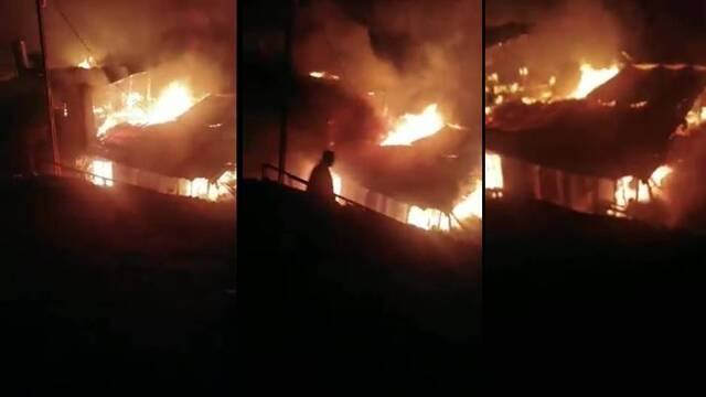 Köyde korku dolu anlar! Evler küle döndü