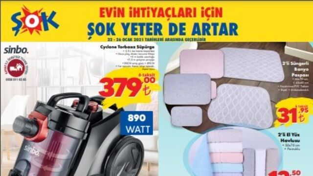 ŞOK 23 Ocak Aktüel ürünler kataloğu