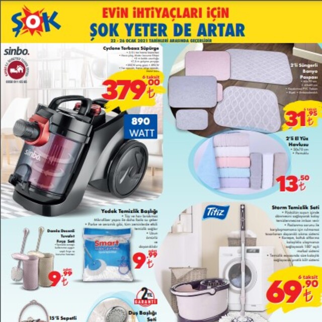 ŞOK 25 Ocak Aktüel ürünler kataloğu