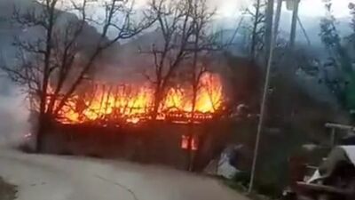 Yangını görünce şoka girdi!