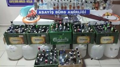 Avcılar'da sahte içki ele geçirildi