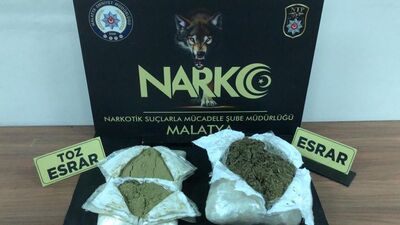 Malatya'da 7,5 kilogram esrar ele geçirildi