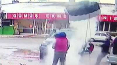 Akılalmaz görüntü! Öyle bir patladı ki!