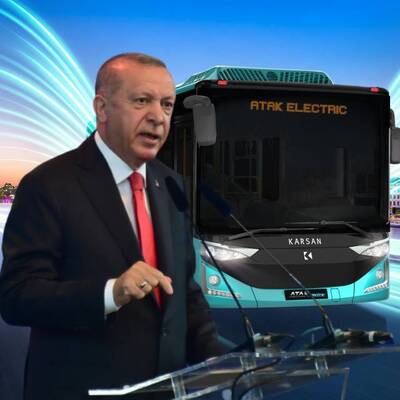Cumhurbaşkanı Erdoğan ilk sürücüsüz yerli otobüsü tanıttı