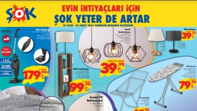ŞOK 2 Şubat Aktüel ürünler kataloğu
