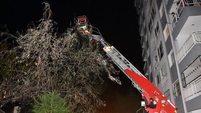 İzmir'de 10 katlı binada yangın paniği: 1 gözaltı