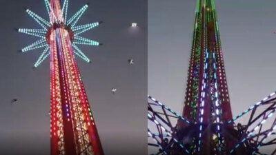 Bu salıncağa binmek cesaret ister!