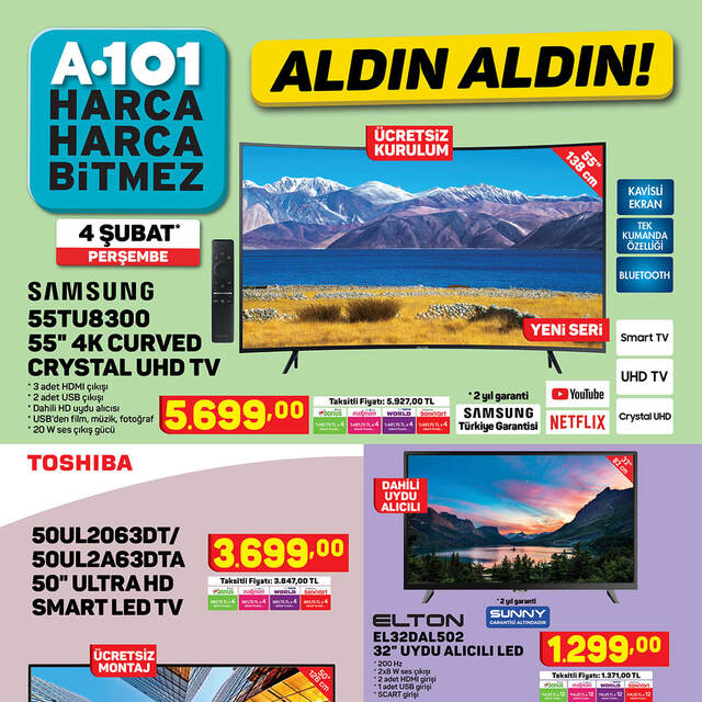 A101 4 Şubat haftanın indirimli ürünleri