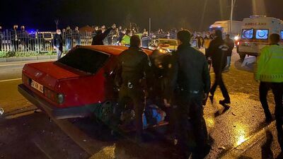 Karadeniz sahil yolunda kaza