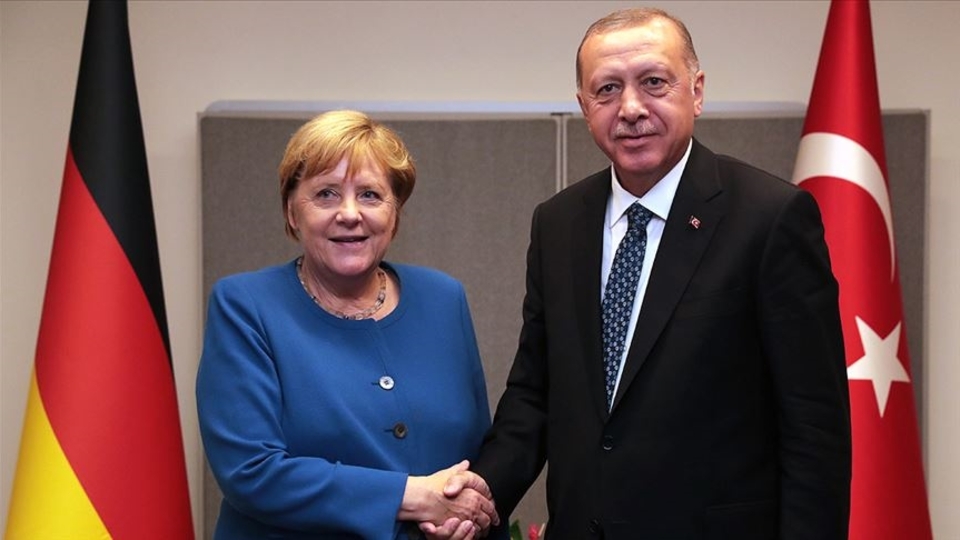 Cumhurbaşkanı Erdoğan, Merkel ile görüştü