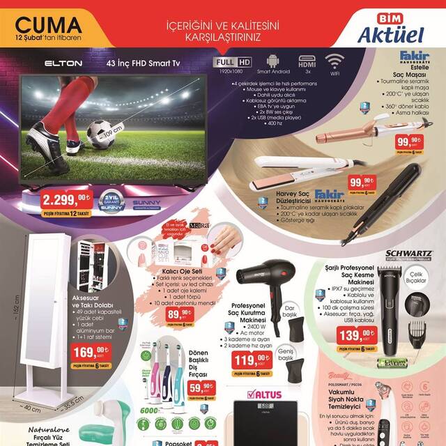 BİM 12 Şubat aktüel ürünler kataloğu