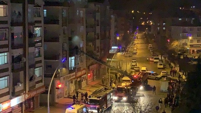 Ankara'da korkutan yangın: 8 kişi etkilendi