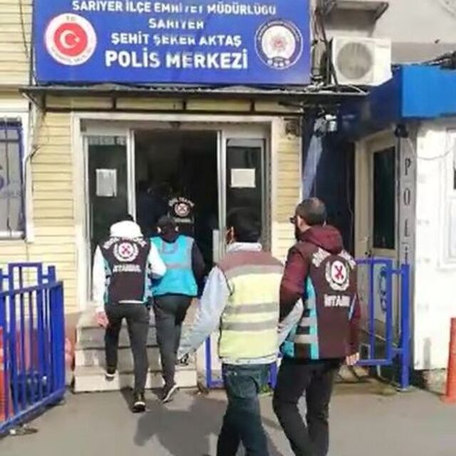Sarıyer'de 3 'değnekçi' yakalandı